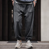 Retro Drawstring Elastic Waist Knitted Sweatpants Tapered Ankle-tied