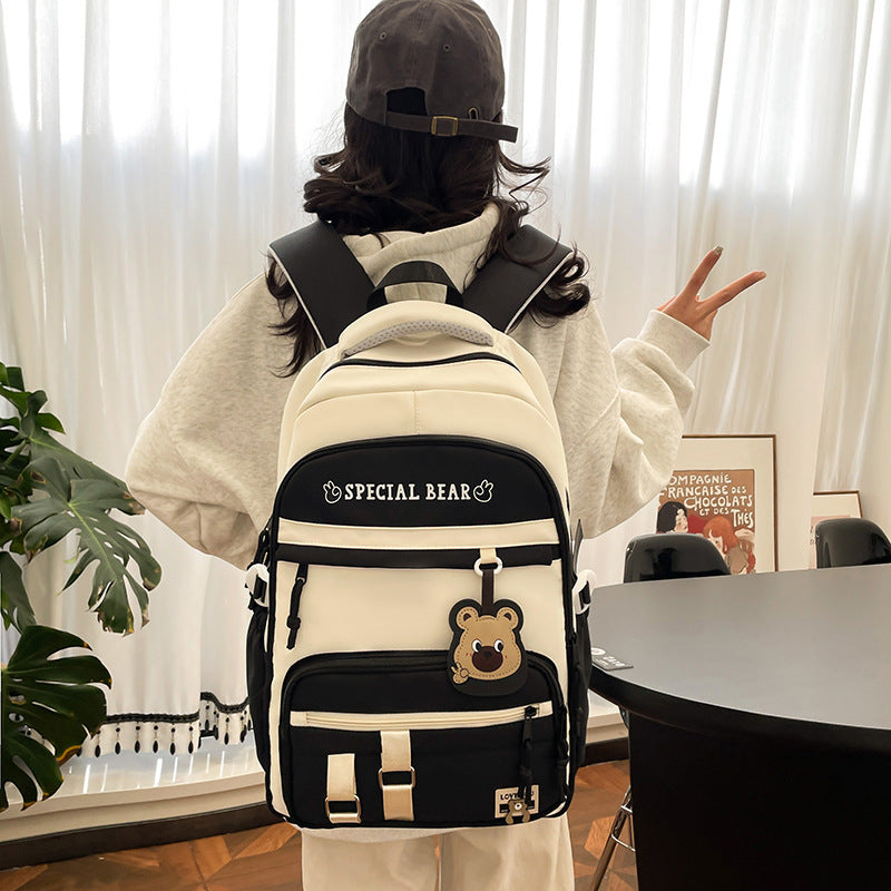 Zaino scolastico portatile di grande capacità per studenti, per alleviare il peso