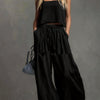 Womens Two-piece Set Loose-fitting Vest And Wide-leg Pants