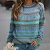 Ladies' 3D Printed Sweater Casual Loose Long Sleeved Knitted Top - A Fashionable And Comfortable Choice For Daily Wear
