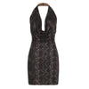Chic Sleeveless Halter Dress With Ruffled Hem