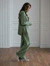 Women's Turtleneck Soft Fashion Casual Slit Sweater Suit