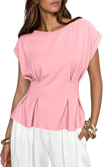 T-shirt Donna Girocollo Manica Corta Casual Versatile Moda
