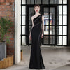 Toast Dress Sposa Lungo Monospalla Grazie Banchetto Slim Gonna a sirena