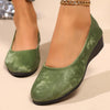 Scarpe basse casual da donna taglie forti, con tacco basso e tinta unita