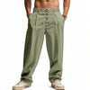 Men's Breathable Cotton Linen Loose Leisure Sports Trousers