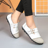 Button Plus Size Casual All-match Low Top Velcro Peas Flat Shoes