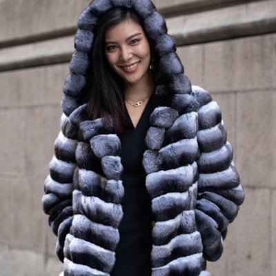 Casual Mid-length Warm Artificial Mink Hair Marten Overcoats