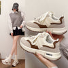 Sneaker casual con plateau e lacci retrò da donna