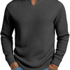 Men's Slim-fit Casual Long-sleeve V-neck Top