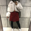 Women's Fur Stitching Lapel Artificial Fur Coat