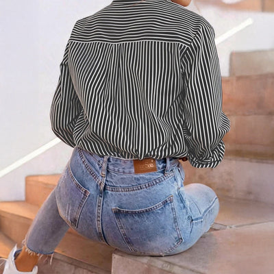 Blusa Cardigan a maniche lunghe casual da donna