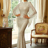 Elegantes Enges Und Schlank Machendes Unifarbenes Abendkleid