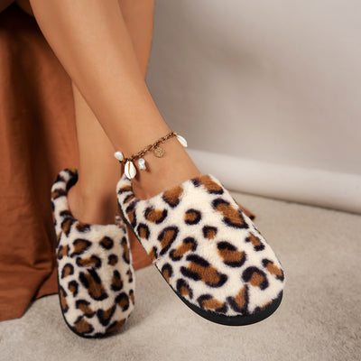 Fashion Leopard Design Cotton Slippers