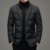 Winter Men's Cold-proof Down Jacket Coat Suit Scarf Collar