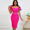 Abito elegante tridimensionale floreale da donna