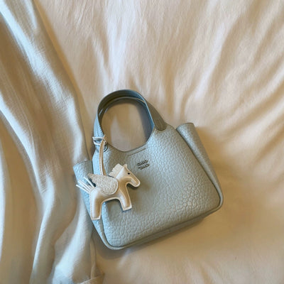 Tote Bag Women's Light Blue Commuter Portable Shoulder Messenger Bag