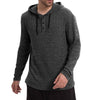 Long-sleeve Casual Pullover Hoodie With Drawstring And Buttons