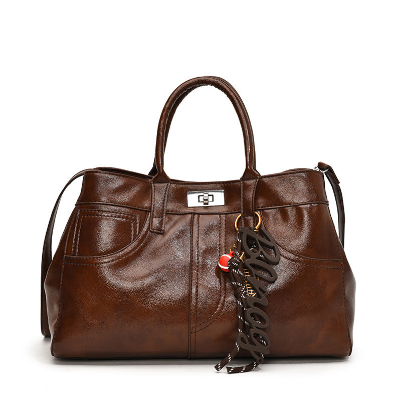 Borsa a tracolla retrò da donna di grande capacità