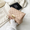 All-match Diamond Plaid Embroidered Women's Twist Lock Bag