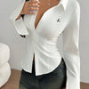 Stylish Minimalist Slim Fit Design For Women With Long Sleeves