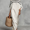 Womens Stand-Up Collar Striped Casual Loose Dress
