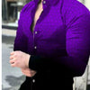 European And American Mens Printed Shirt Cardigan Longsleeved Shirt