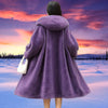 Loose Plus Size Long Leopard Print Fur Coat