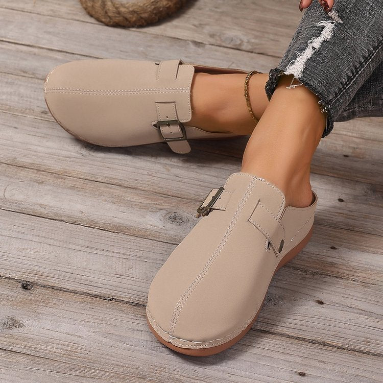 Lightweight Outdoor Casual Wedge Closed Toe Slippers For Women