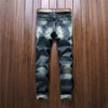 Straight Slim Jeans Splash-ink Old Fashion