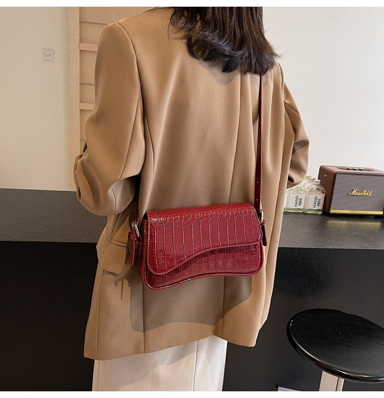 Borsa a tracolla con chiusura magnetica Flip, borsa portatile semplice e alla moda