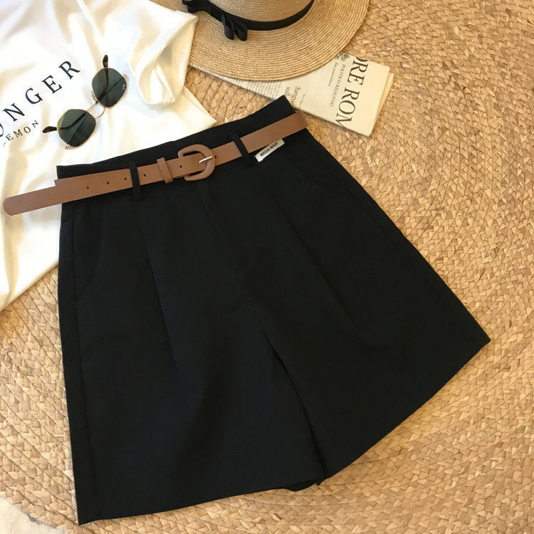 Pantaloni ampi da donna a vita alta, casual e versatili, in stile workwear
