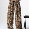 Casual Leopard Print Wide-leg Pants