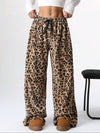 Casual Leopard Print Wide-leg Pants
