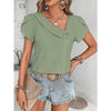 Top a maglia a maniche corte casual da donna slim-fit