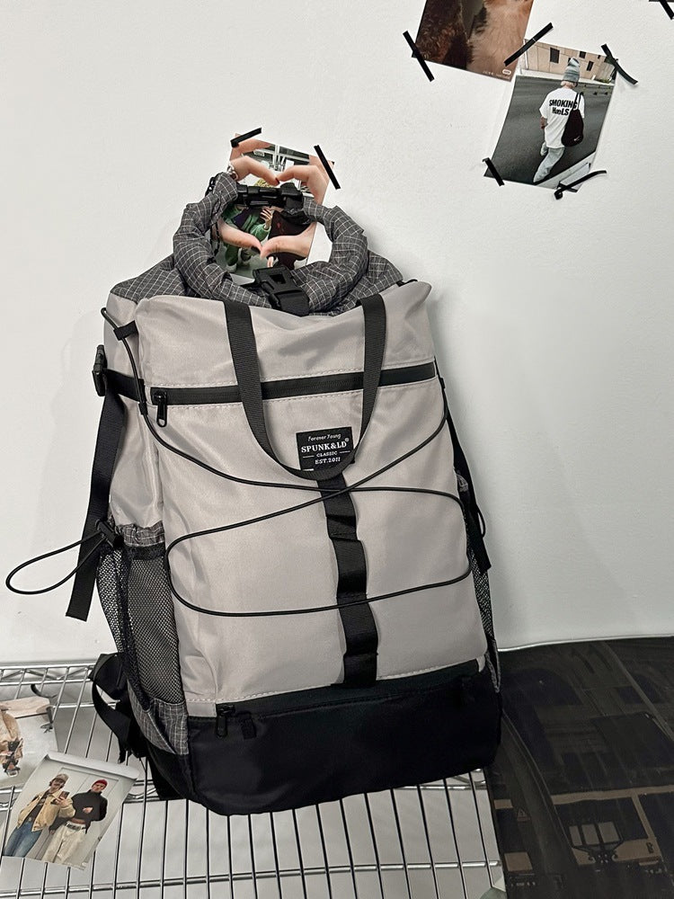 Fashion Personality Nylon Backpack Men's Large Capacity