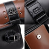 PU Leather Color Contrast Patchwork Motorcycle Front Bag