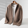Hooded Cardigan Men's Thick Wool Jacket Loose Casual