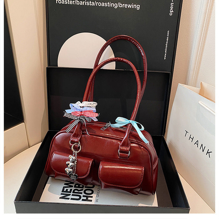 New Autumn Winter Retro One Shoulder Underarm Pillow Bag