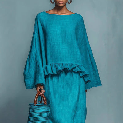 Womens Minimalist Shirt And Straight Skirt Set