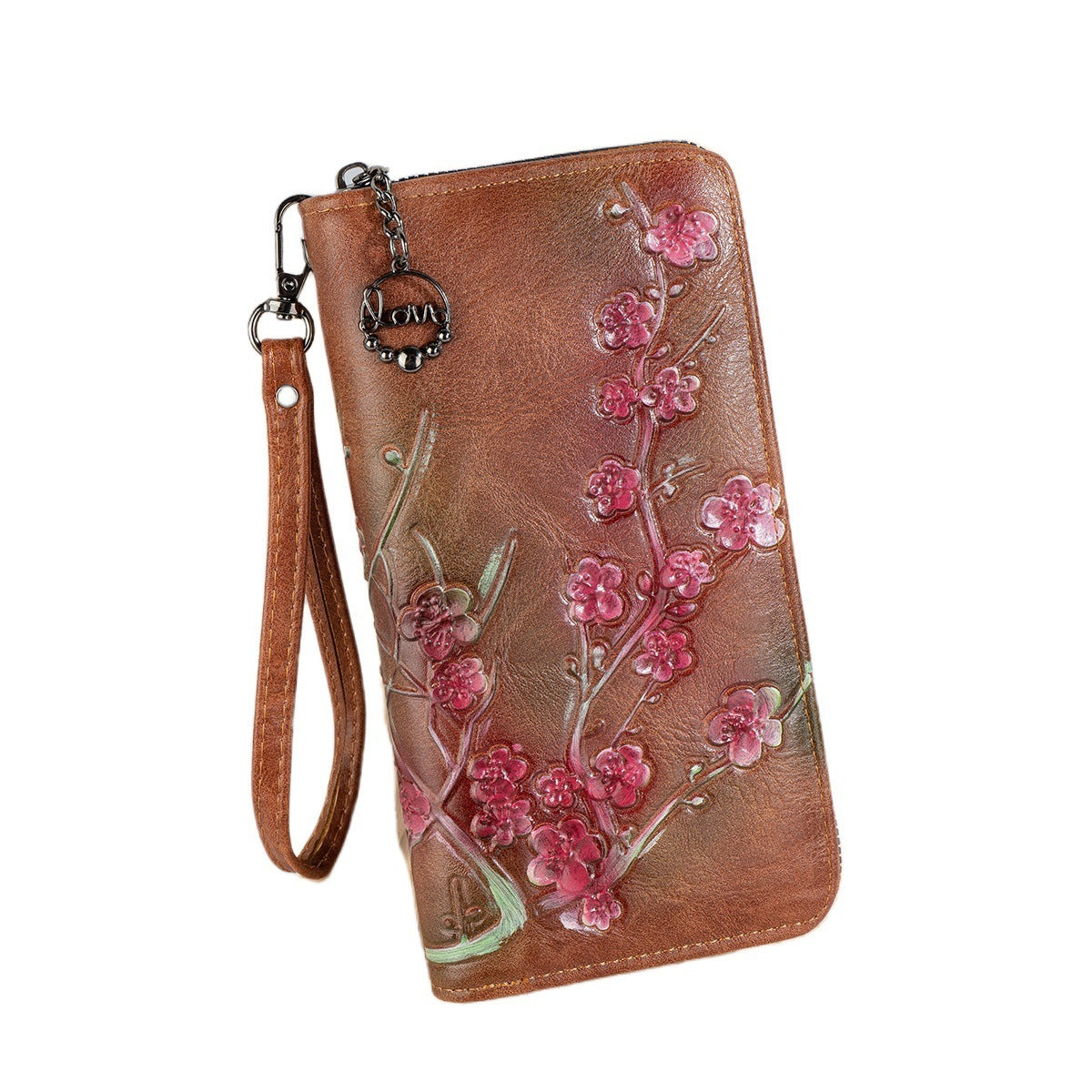 Embossed Hand-painted Chinese Style Zipper Handbag