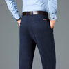 Pantaloni casual in velluto a coste da uomo autunnali