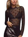 See-through Lace Top Mesh Multi-color