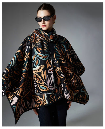 Paisley Double-sided Cross Shawl Scarf Suit