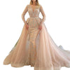 Abito da sposa semplice a maniche lunghe in stile francese