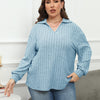 Women's Plus Size Polo Collar Bottoming Shirt