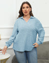 Women's Plus Size Polo Collar Bottoming Shirt