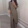 Pantaloni da Donna a Gamba Larga Tuta Tinta Unita Alla Moda E Casual