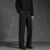 Black Loose Drooping Straight Casual Suit Pants
