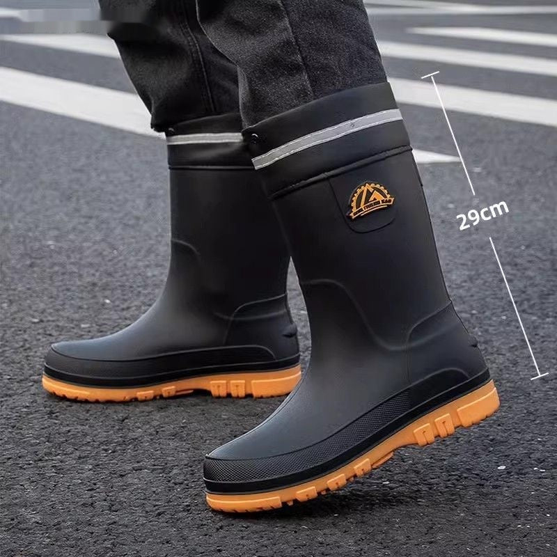 Men's Fashionable Outdoor Middle Tube Non-slip Rain Boots